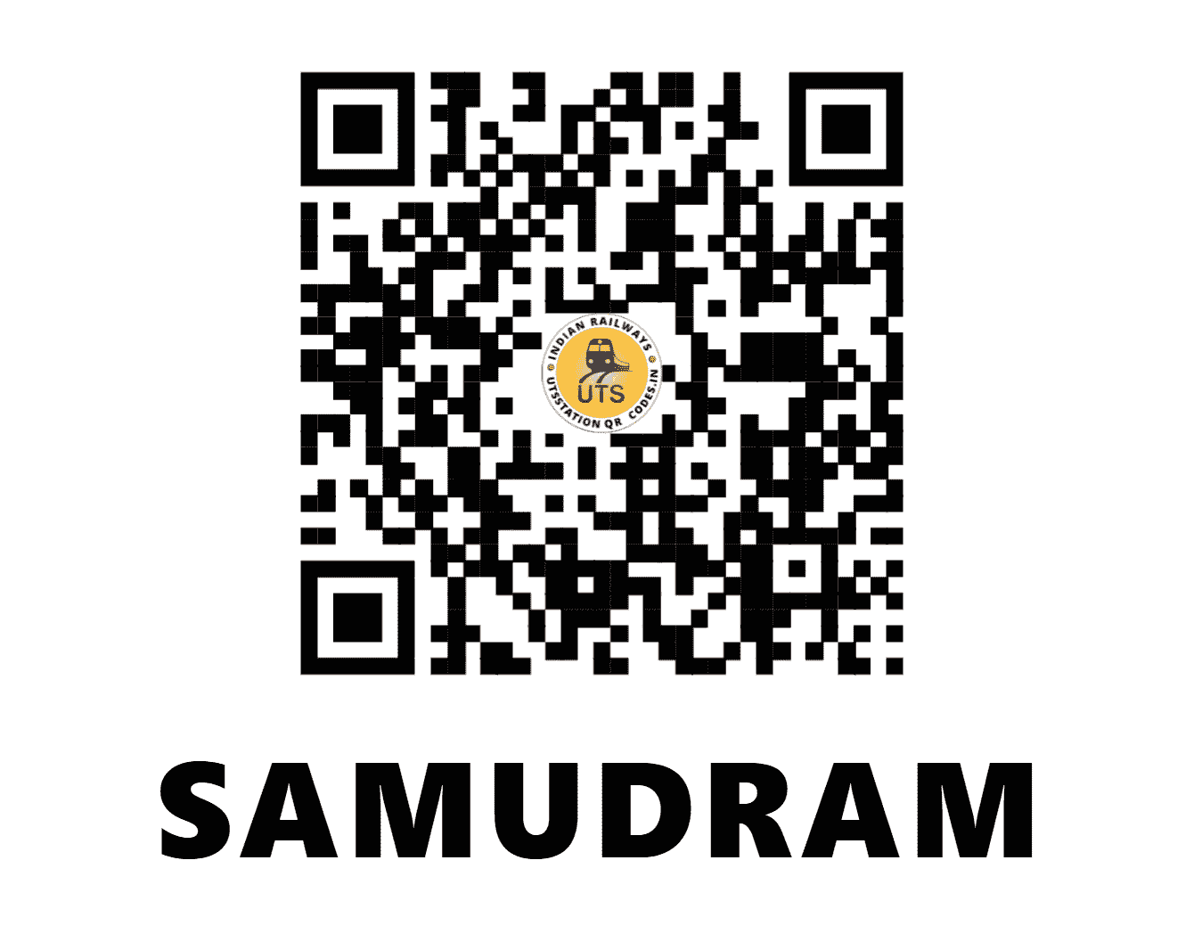 UTS QR Code for SAMUDRAM - SMDM - SR (TAMIL NADU)